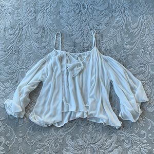 Socialite white flowy shirt